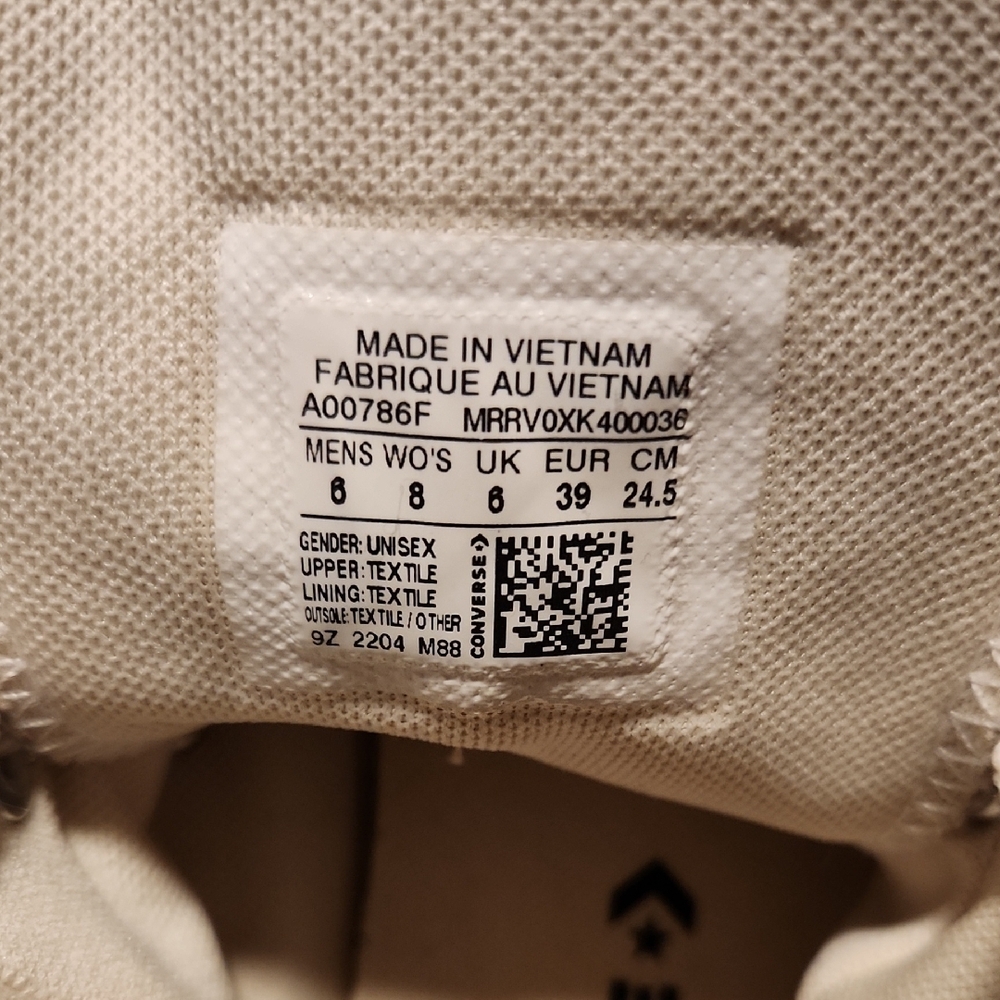 Converse High Top Sneakers - Tan with White Accents - Picture 2 of 6
